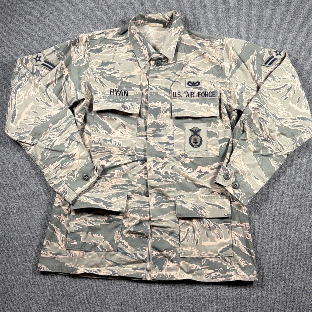 US‎ Air Force ABU Coat Men 36L Camo Digital Tiger Stripe Ripstop First Class